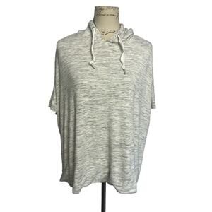 Tahari Oversized Hoodie Short Sleeved Womens